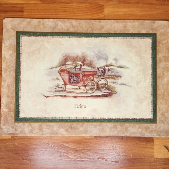 EUC Set of 4 VILLEROY & BOCH CHRISTMAS Cork backed Placemats - Picture 5 of 6